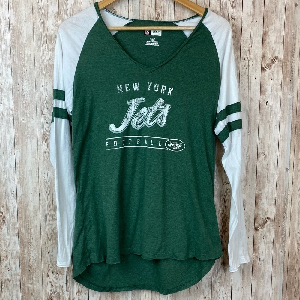 NFL Team Apparel New York Jets Shirt Size Large Women